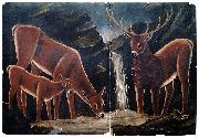 Niko Pirosmanashvili A Family of Deer oil painting artist